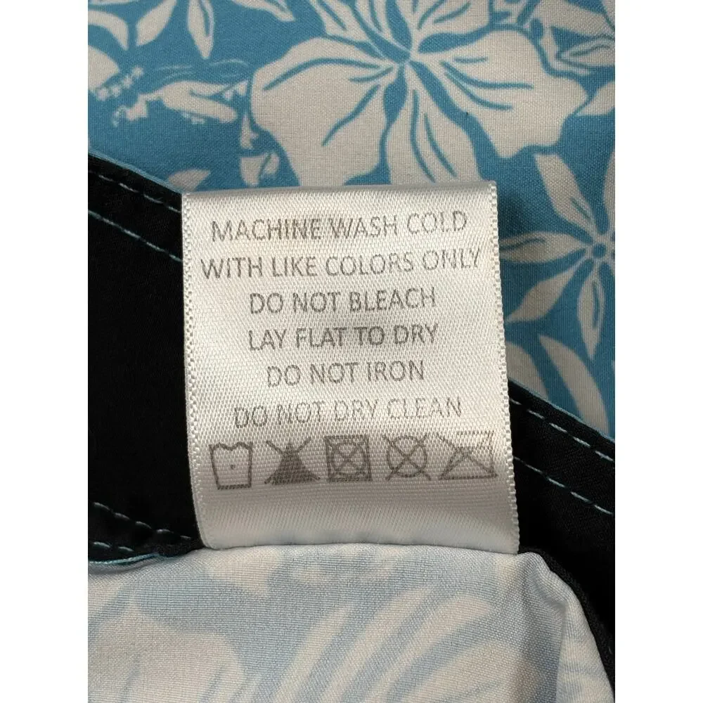 Hinano Tahiti Hawaiian Board Shorts Unlined Men's 36 All Over Print Floral Swim